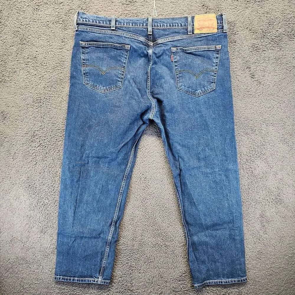 Levis 505 Jeans Men Size 42x30‎ Blue Denim Straight Leg Medium Wash